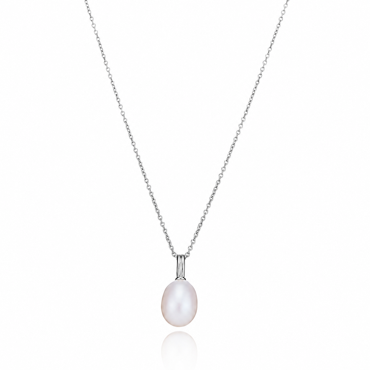 Classic Pearl Silver Necklace - Lulu B London Jewellery