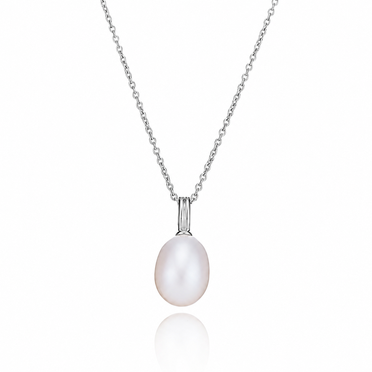 Classic Pearl Silver Necklace - Lulu B London Jewellery