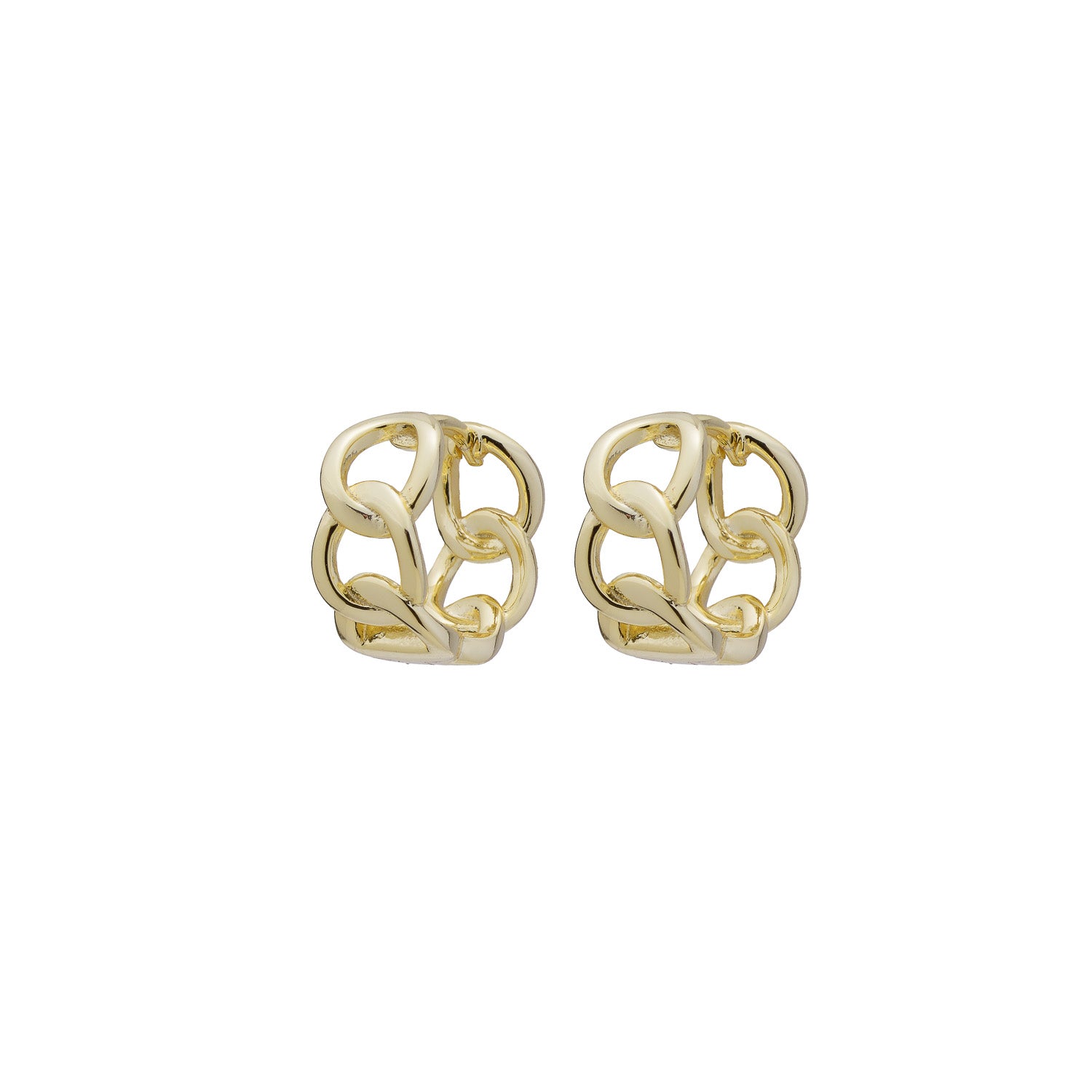 Chunky Gold Chain Hoop Earrings