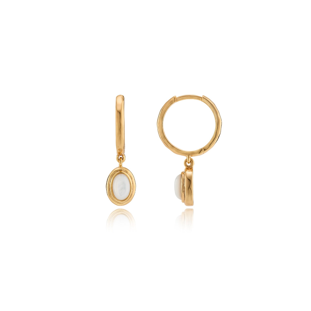Pearl Drop Small Hoop Earrings - Lulu B London Jewellery