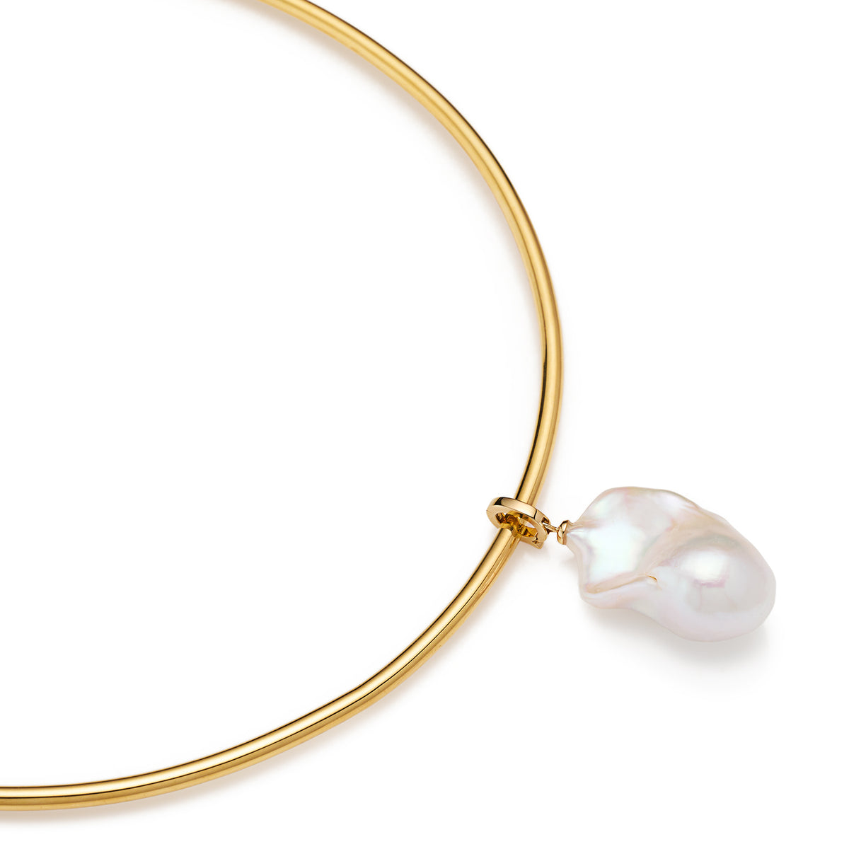 Polished Gold Torque Necklace - Lulu B London Jewellery