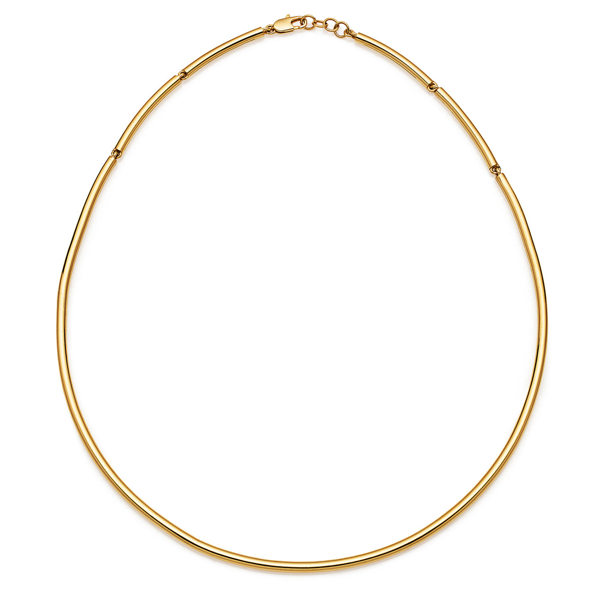 Polished Gold Torque Necklace - Lulu B London Jewellery