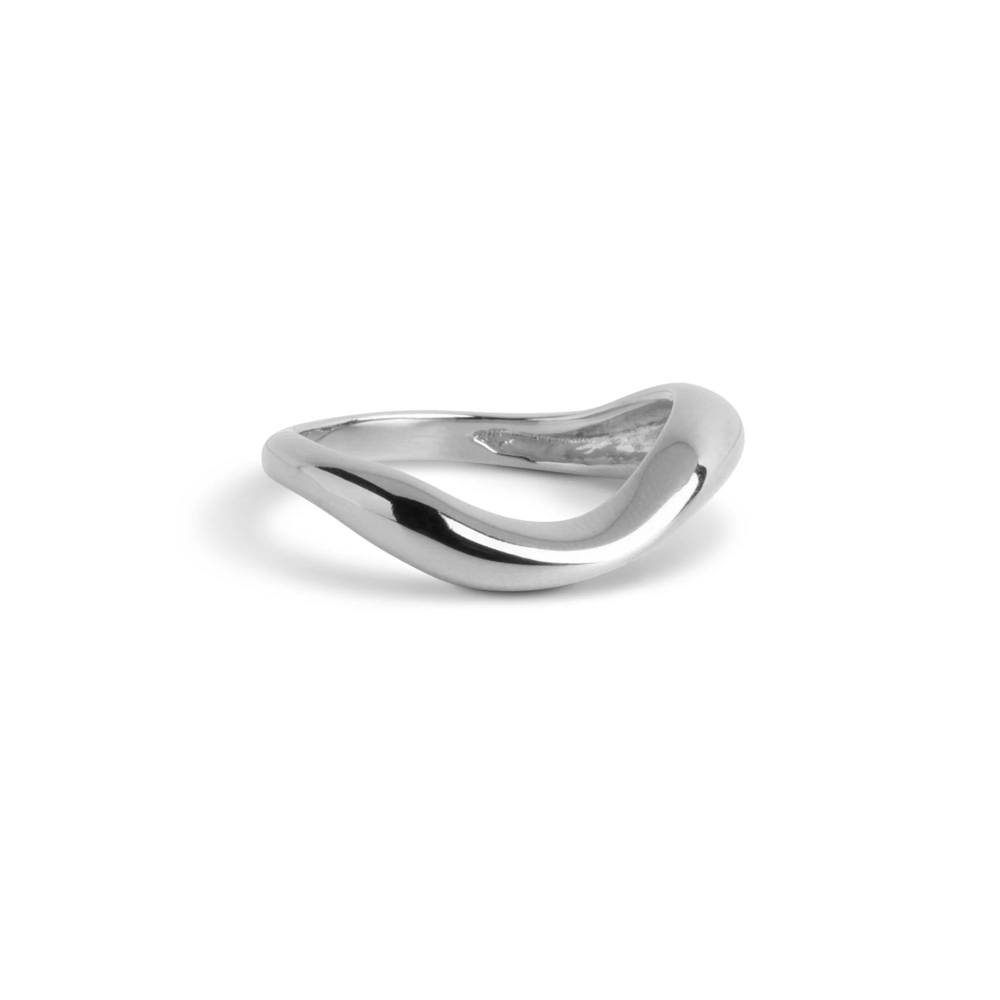 Small Silver Wave Ring
