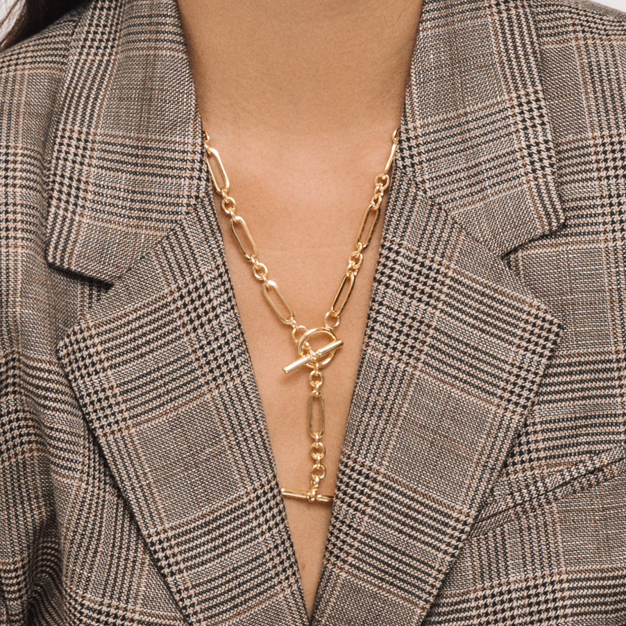 T-Bar Lariat Chain Necklace - Lulu B London Jewellery