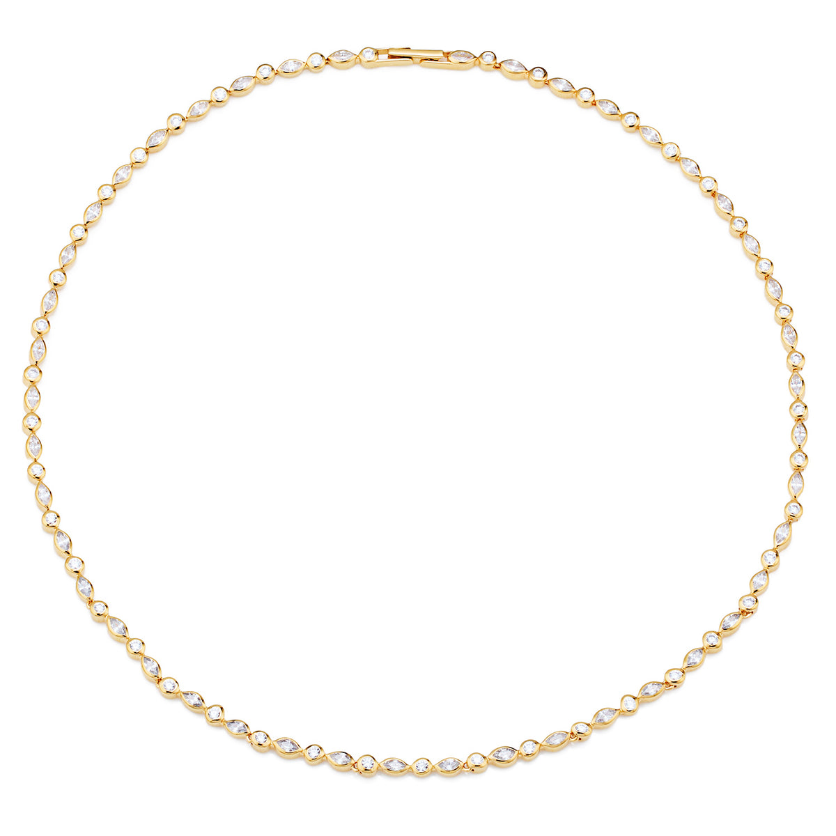 Tennis Gold Necklace - Lulu B London Jewellery