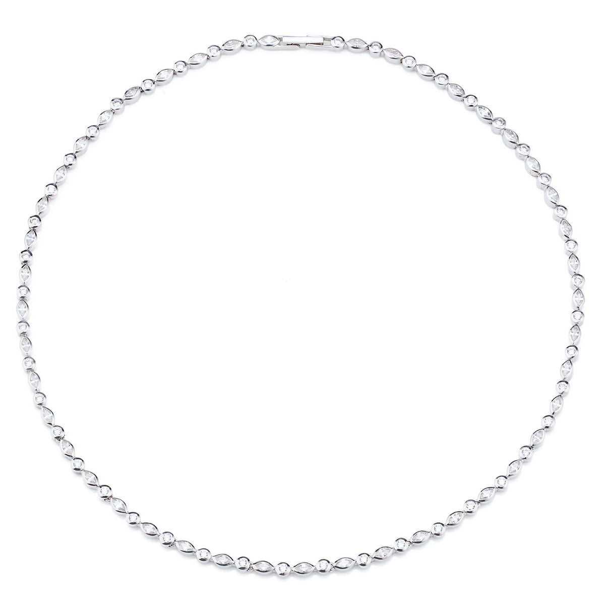 Tennis Silver Necklace - Lulu B London Jewellery