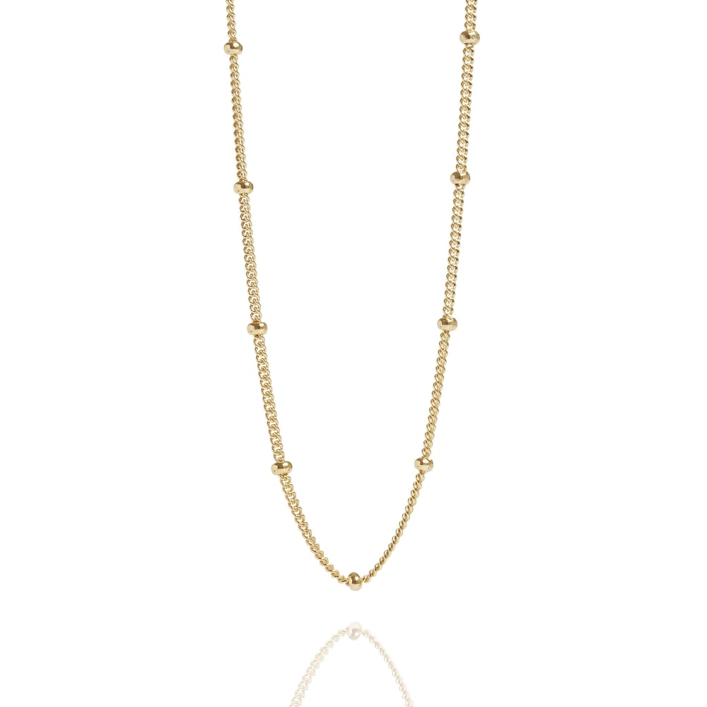 Beaded 18" Gold Chain Necklace - Lulu B Jewellery