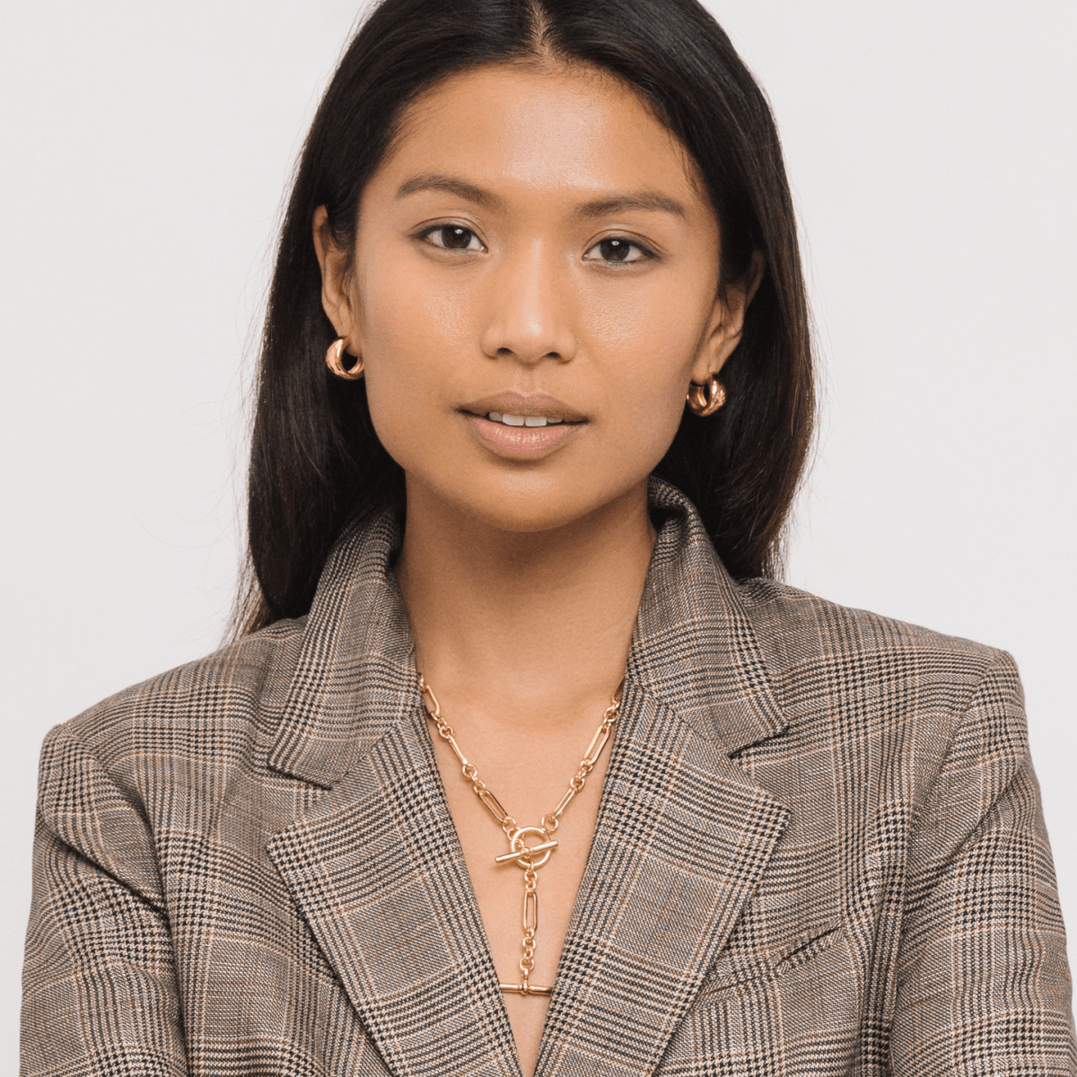 Chunky Gold Medium Hoop Earrings - Lulu B London - Timeless Jewellery