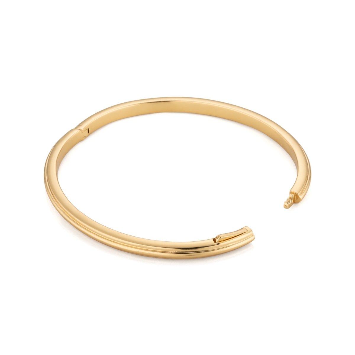 Classic Ribbed Gold Bangle - Lulu B London - Timeless Jewellery