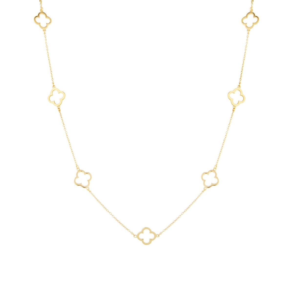 Clover Chain Necklace (Gold) - Lulu B Jewellery