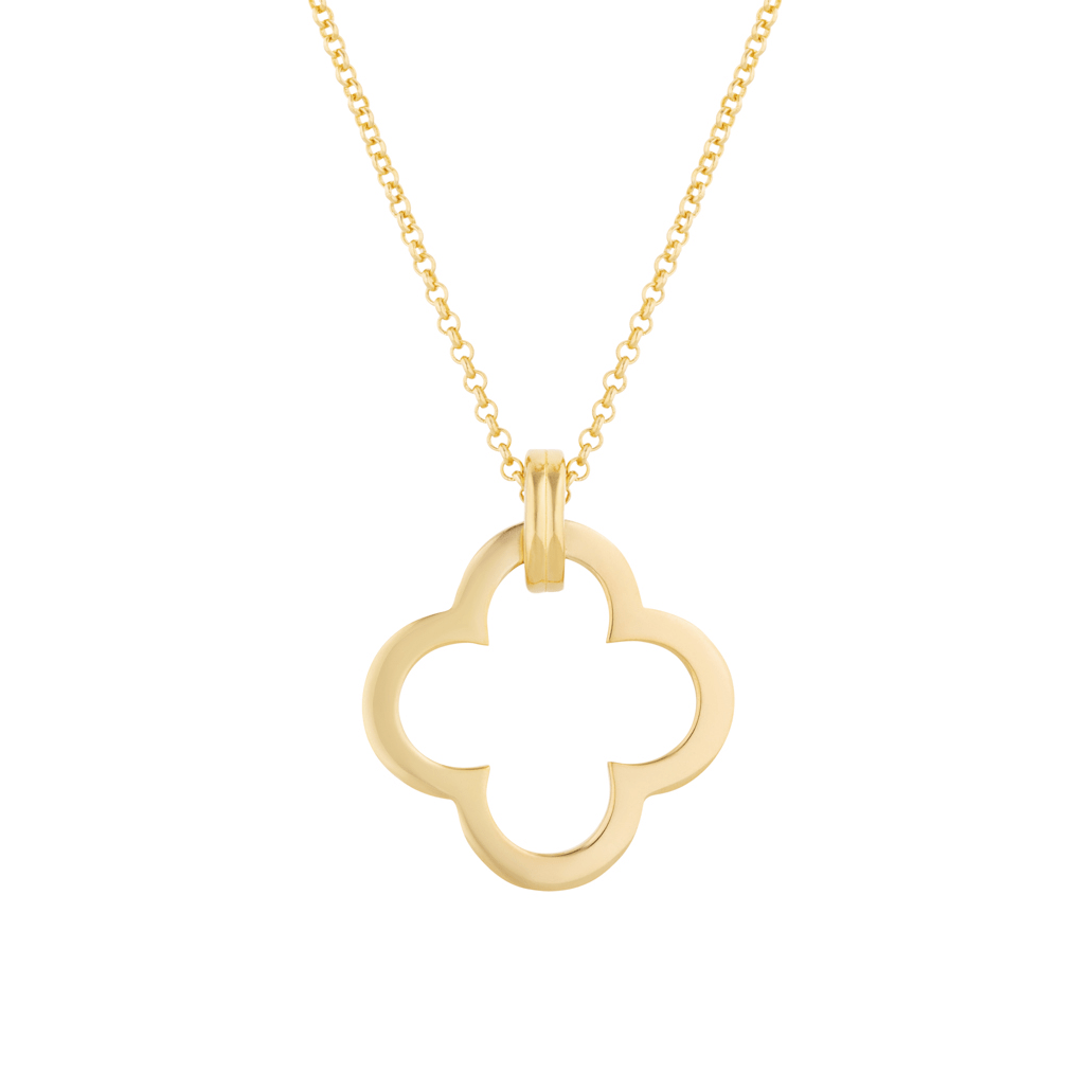 Clover Clip - on Large Gold Necklace - Lulu B Jewellery