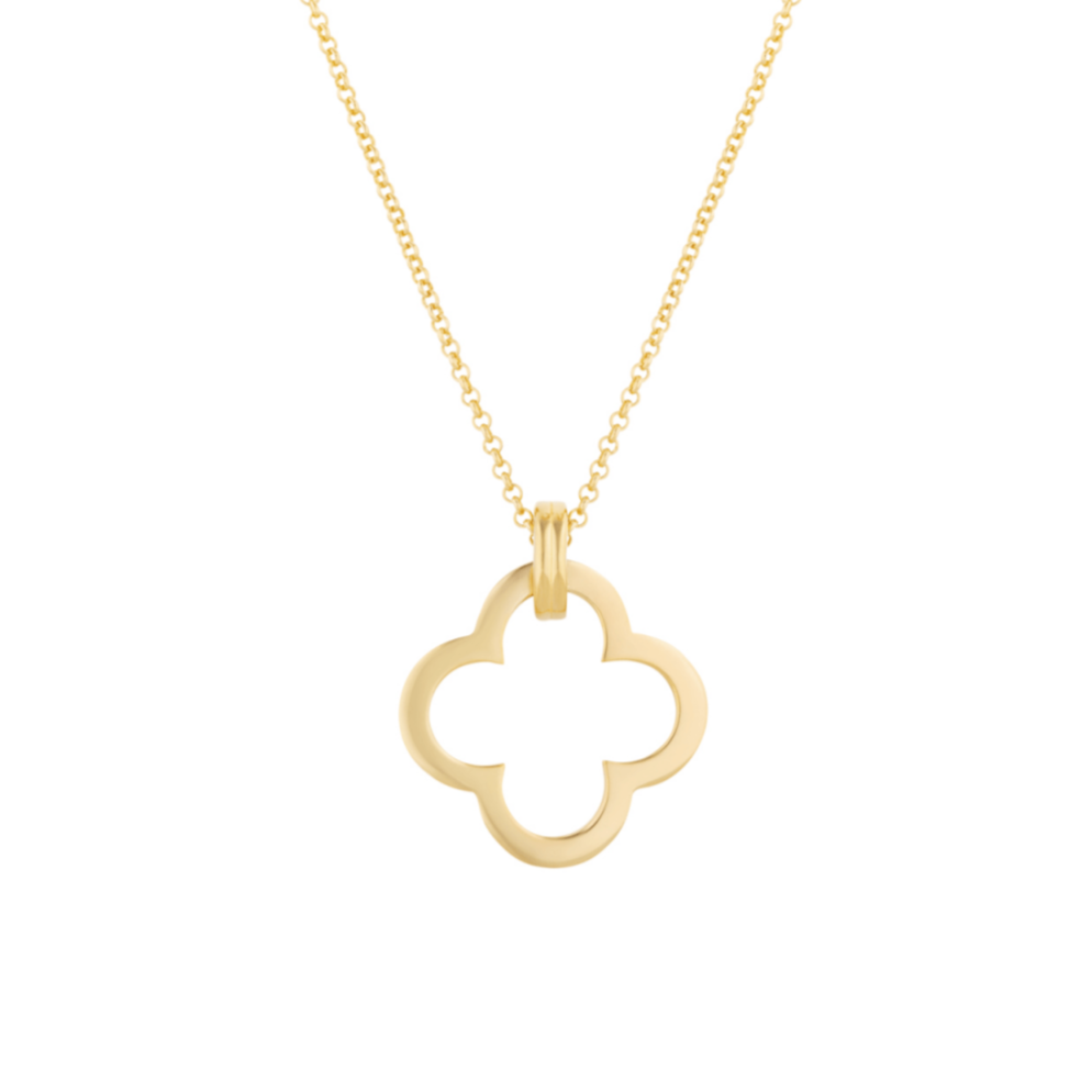 Clover Clip - on Large Gold Necklace - Lulu B Jewellery