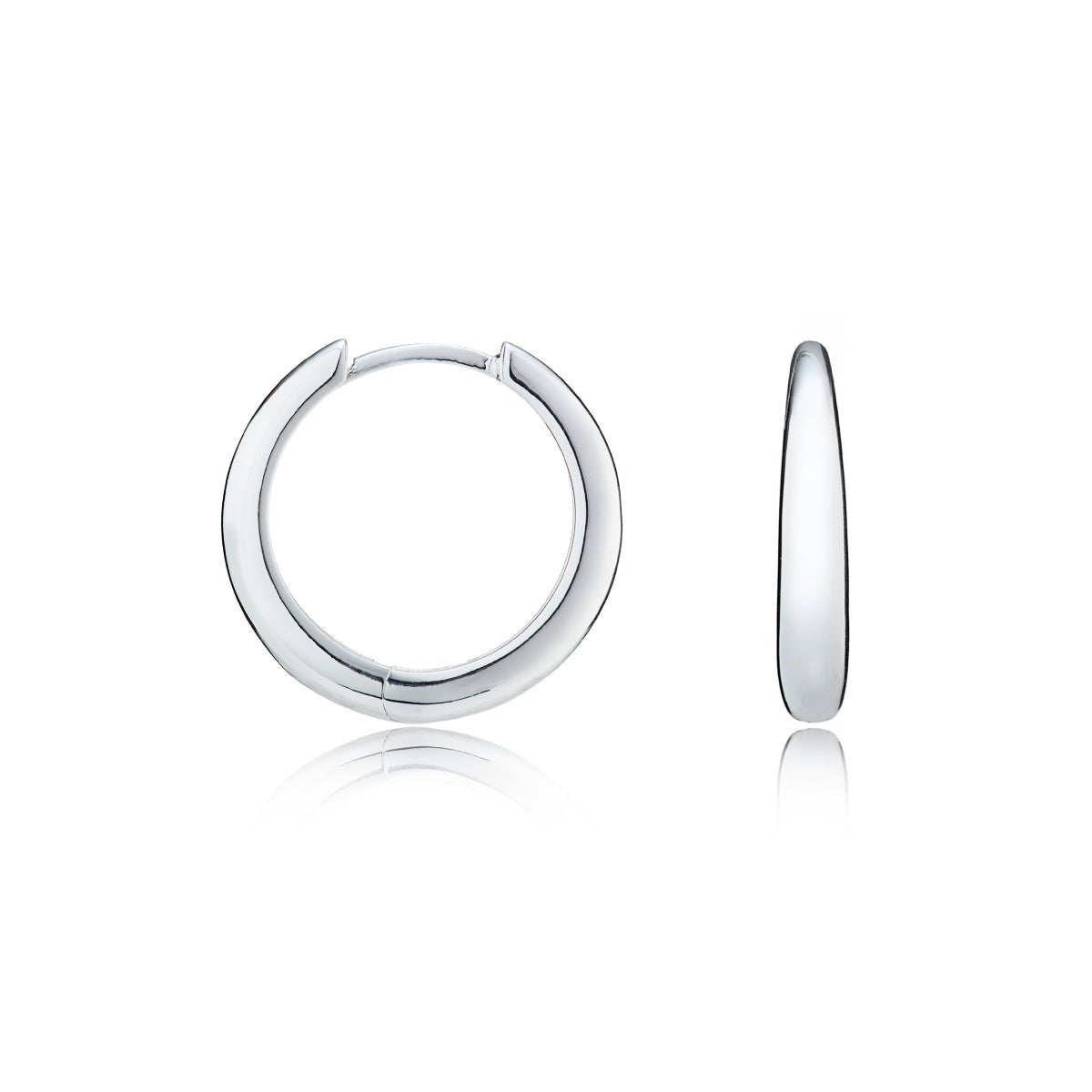 Graduated Silver Gold Hoop Earring - Lulu B London - Timeless Jewellery