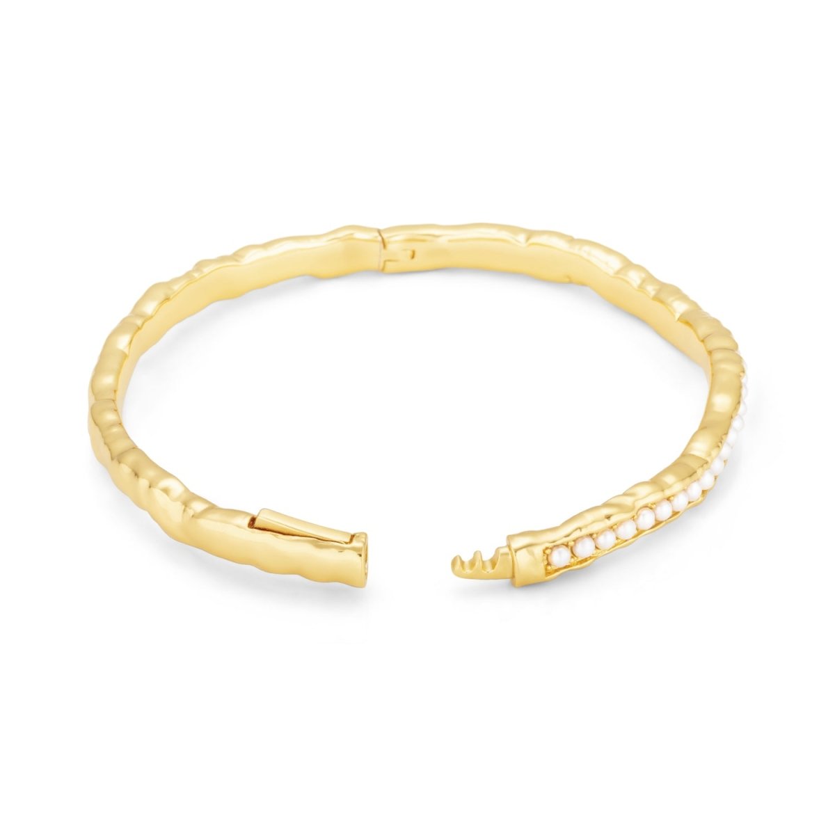 Molten Pearl Gold Bangle - Lulu B Jewellery