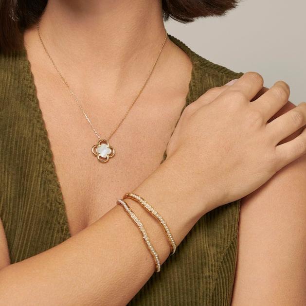 Molten Pearl Gold Bangle - Lulu B Jewellery