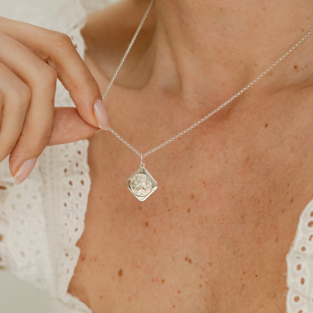 St Christopher Silver Necklace - Lulu B Jewellery