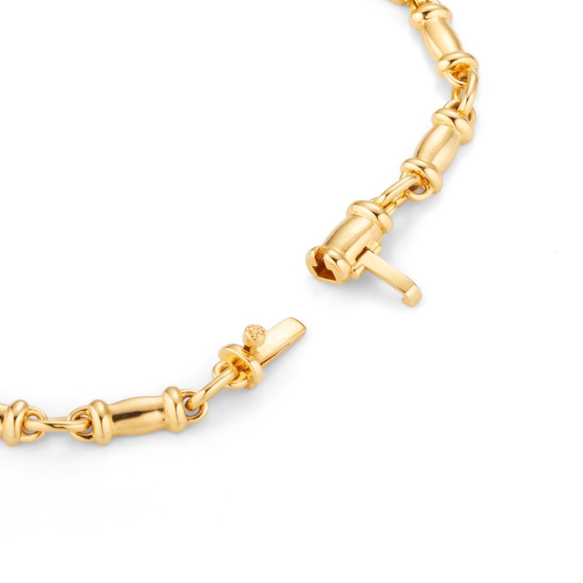 White Topaz Gemstone Chain Gold Bracelet - Lulu B London - Timeless Jewellery