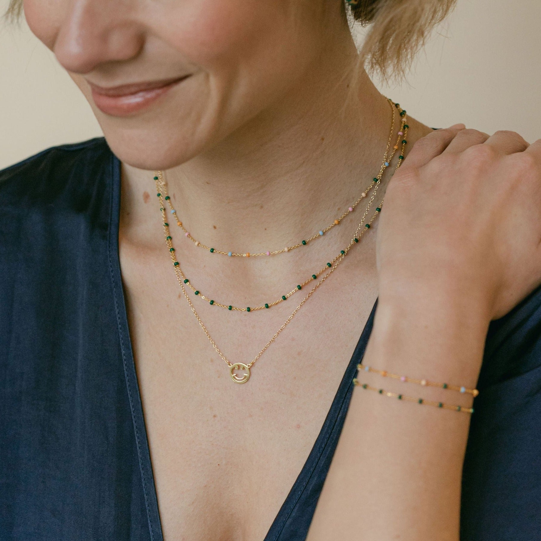 Gold Iris Necklace (Como) - Lulu B Jewellery