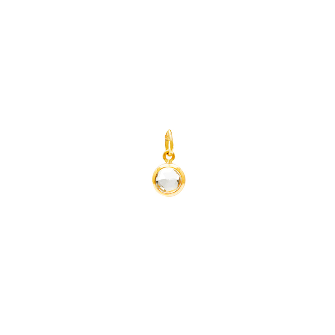 Gold Crystal Birthstone Charm - Lulu B Jewellery
