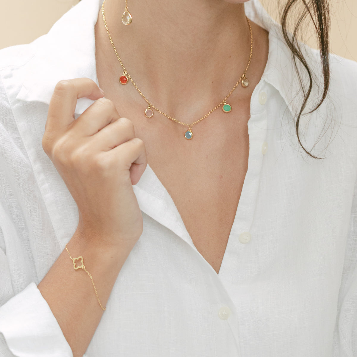 Gold Ottilie Necklace - Lulu B Jewellery