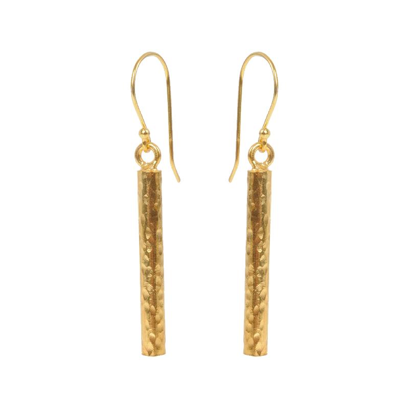 Gold Tara Bar Drop Earrings - Lulu B Jewellery