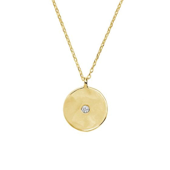 Gold Zara Necklace with Cubic Zirconia - Lulu B Jewellery