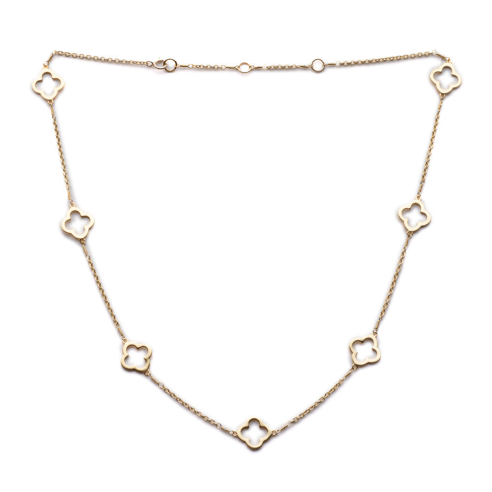 Gold Clover Chain Necklace - Lulu B Jewellery