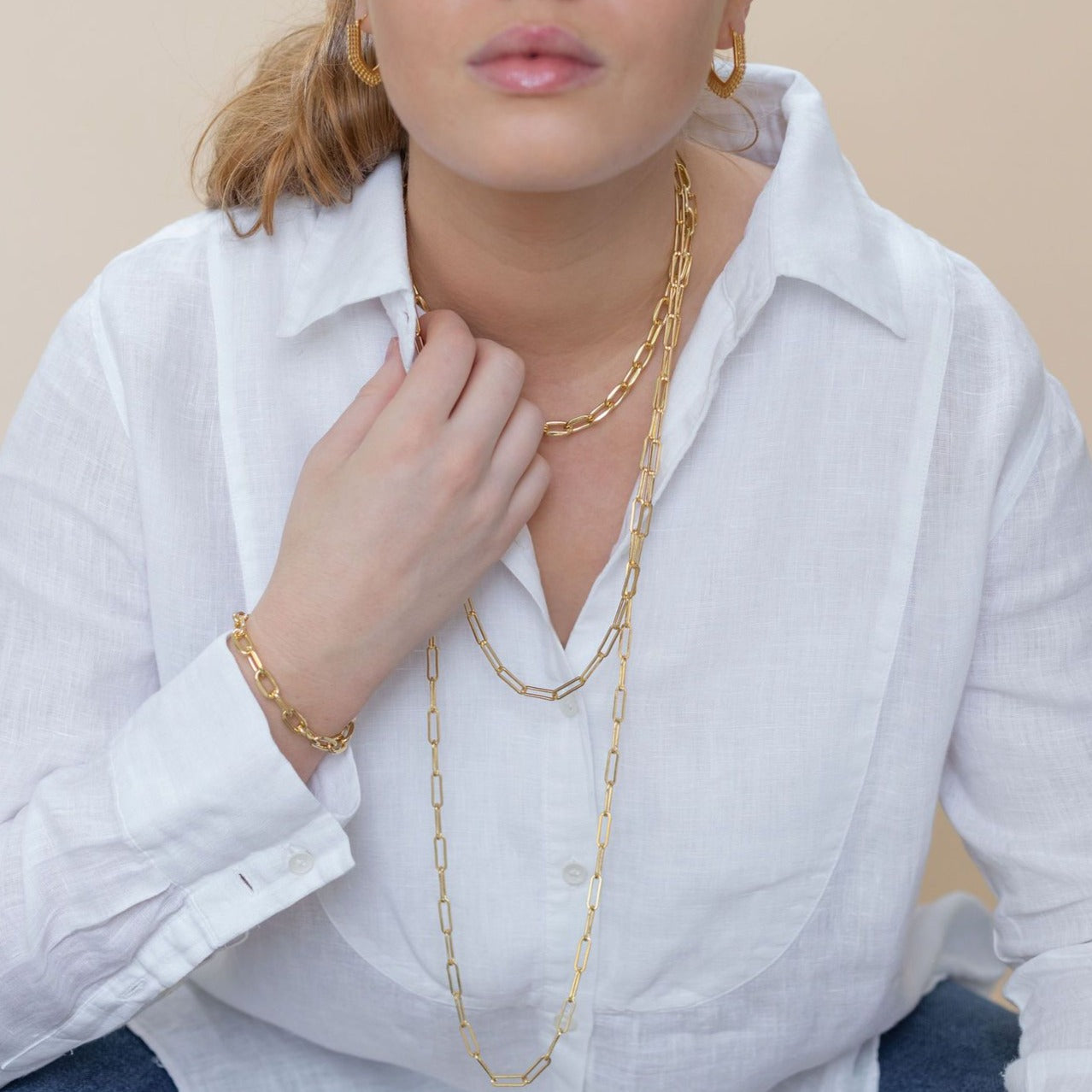 Gold Piccadilly Chain Necklace - Lulu B Jewellery