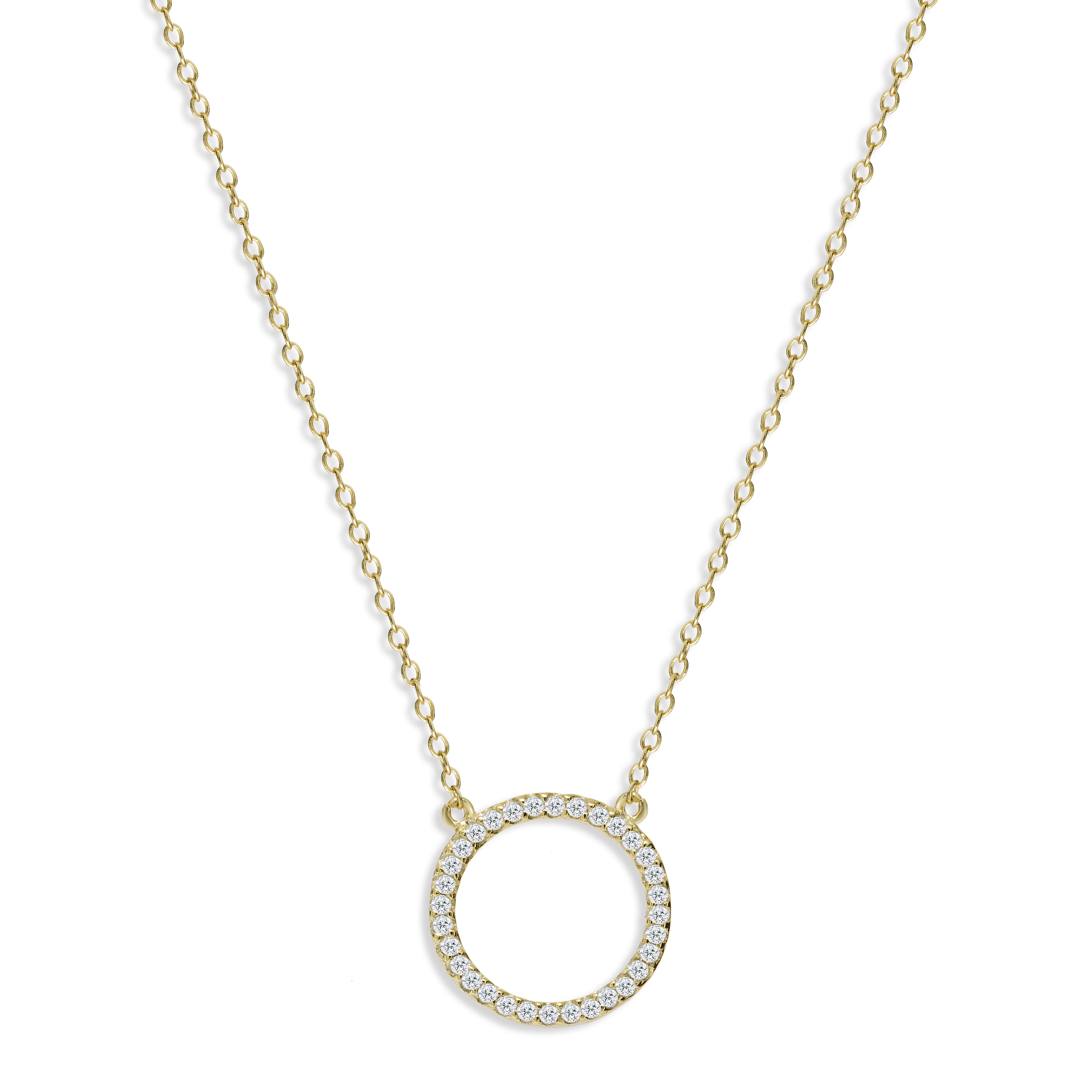 Gold Kingsbury Halo Necklace - Lulu B Jewellery
