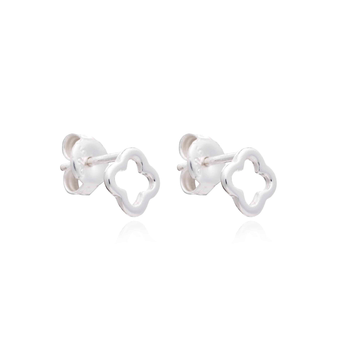 Silver Clover Stud Earrings - Lulu B Jewellery