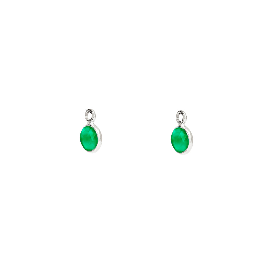 Silver Emerald Quartz Birthstone Charms - Lulu B Jewellery