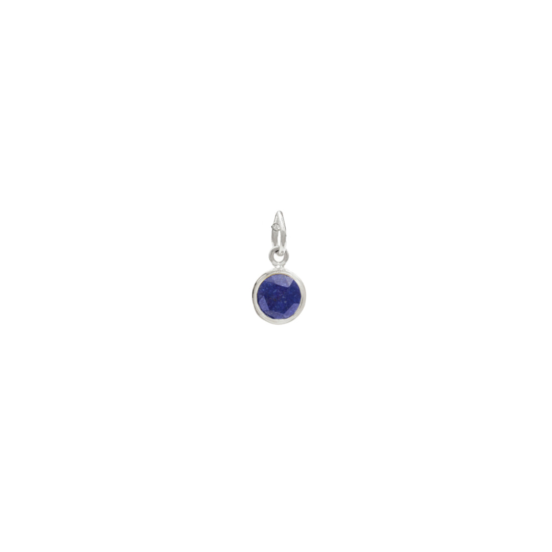 Silver Lapis Lazuli Birthstone Charm - Lulu B Jewellery