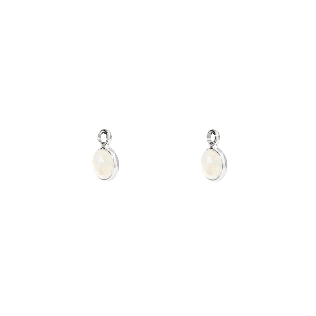 Silver Moonstone Birthstone Charms - Lulu B Jewellery