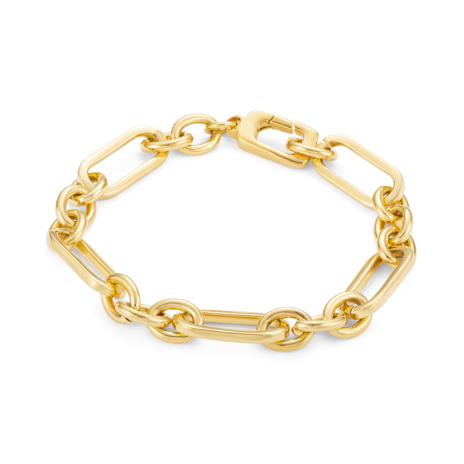 Figaro Chain Gold Bracelet - Siena