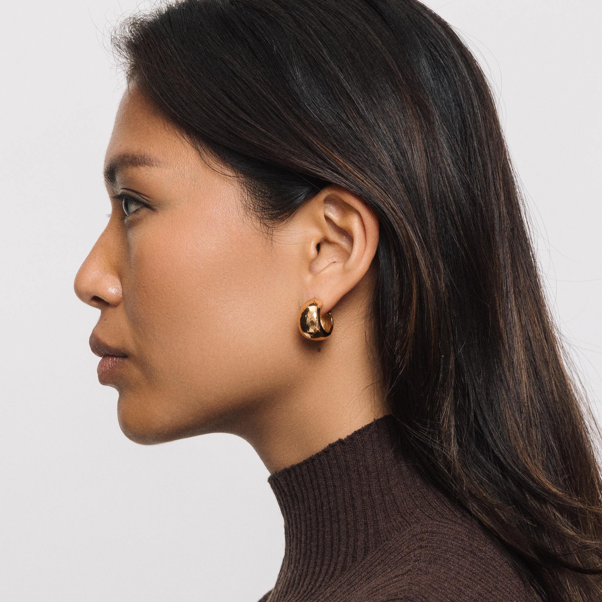 Chunky Gold Medium Hoop Earrings - Lulu B London Jewellery