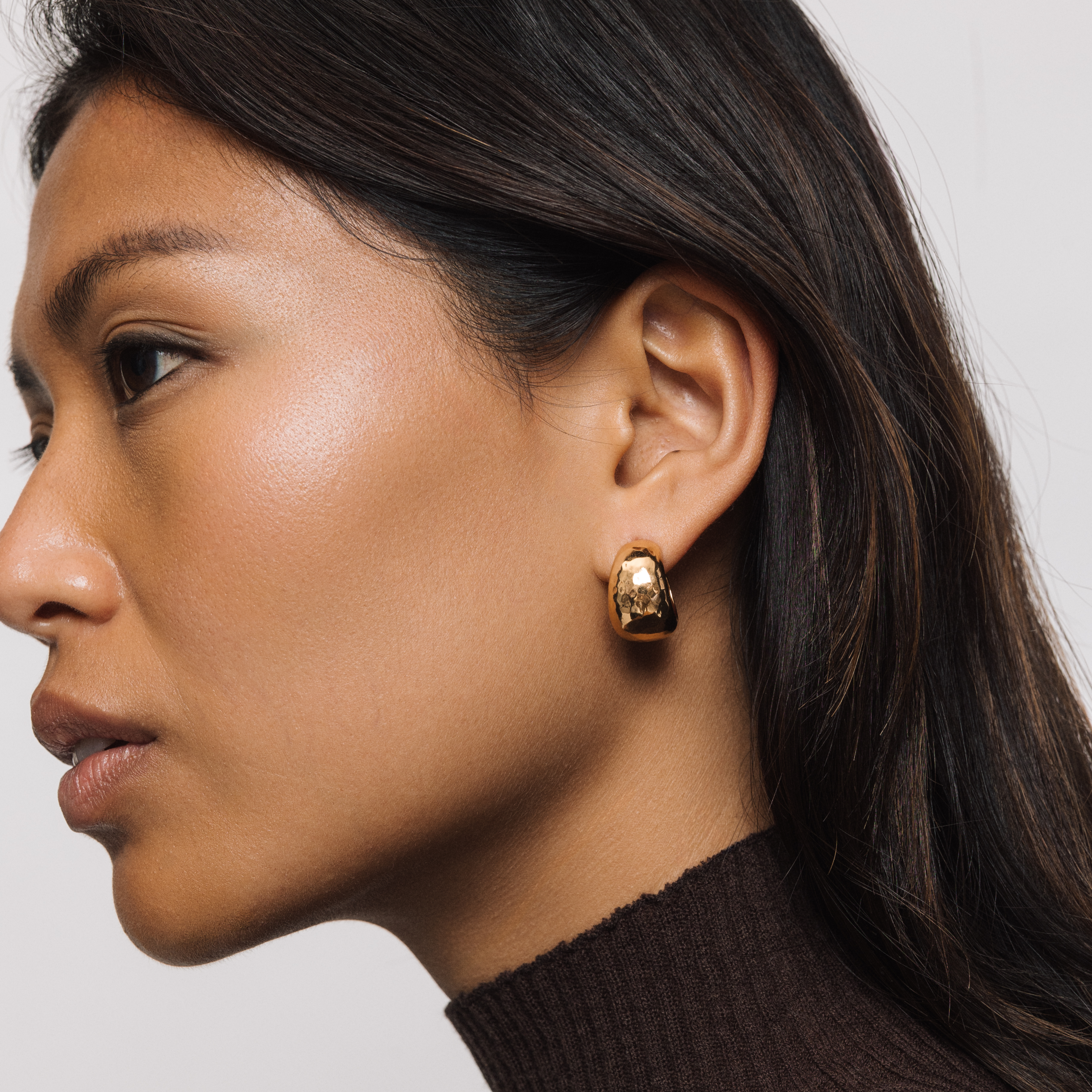 Chunky Gold Medium Hoop Earrings - Lulu B London Jewellery
