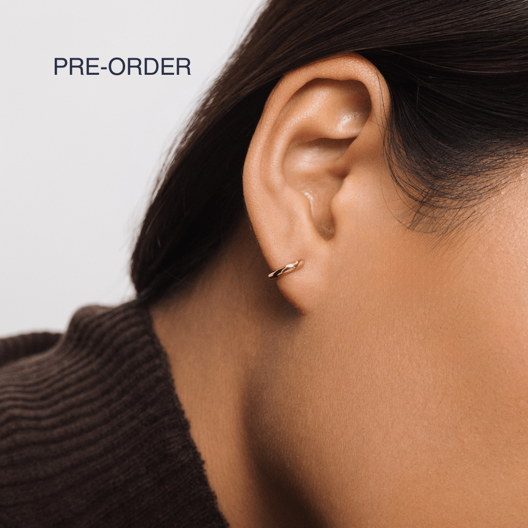 Classic Gold Huggie Hoop Earring - Lulu B London Jewellery