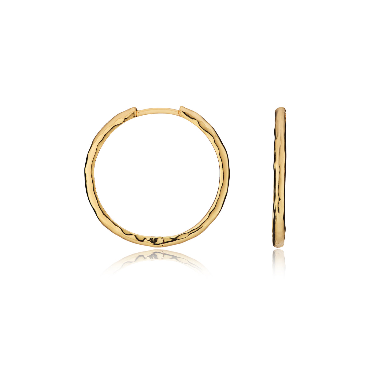 Classic Medium Gold Hoop Earring -Lulu B London Jewellery