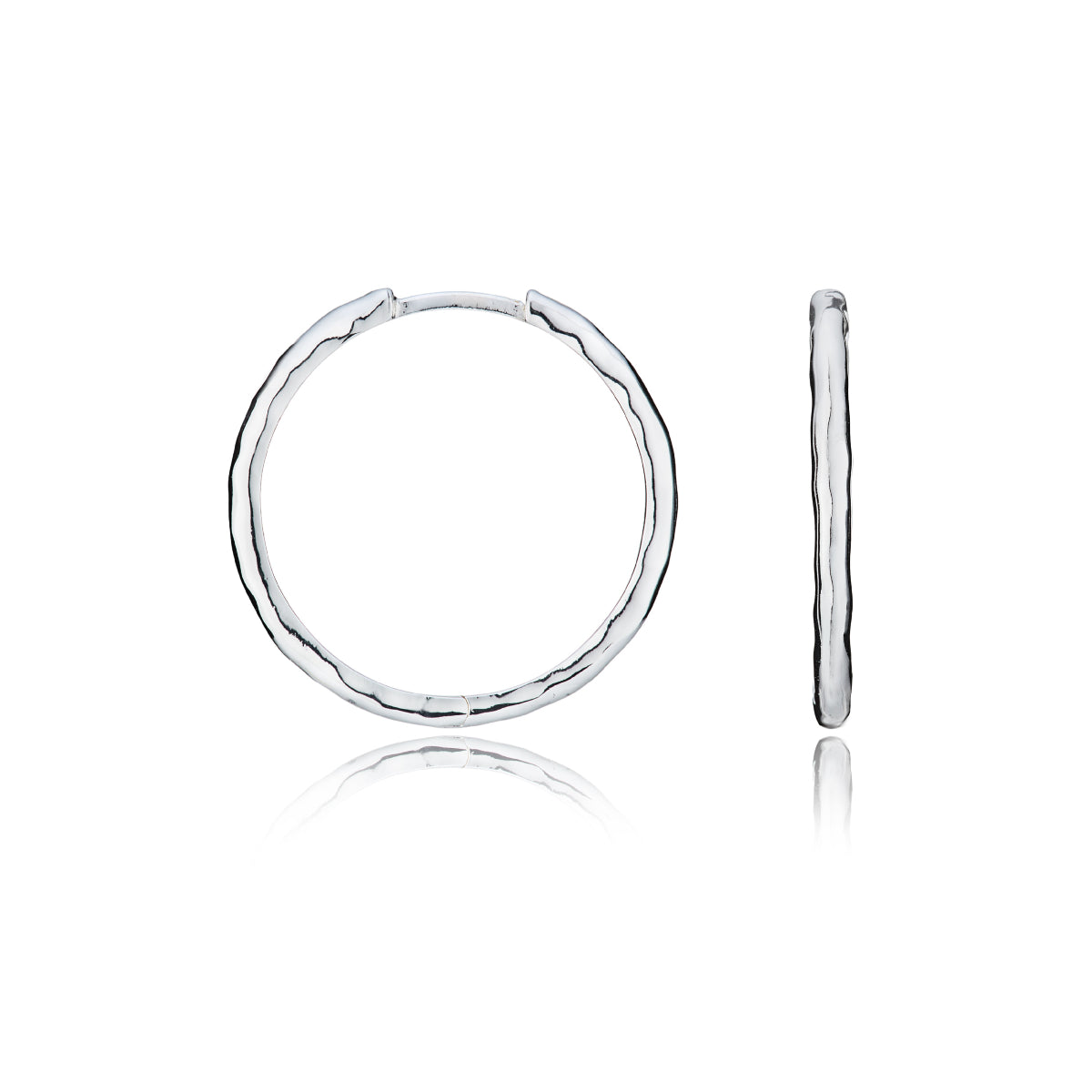 Classic Medium Silver Hoop Earring - Lulu B London Jewellery