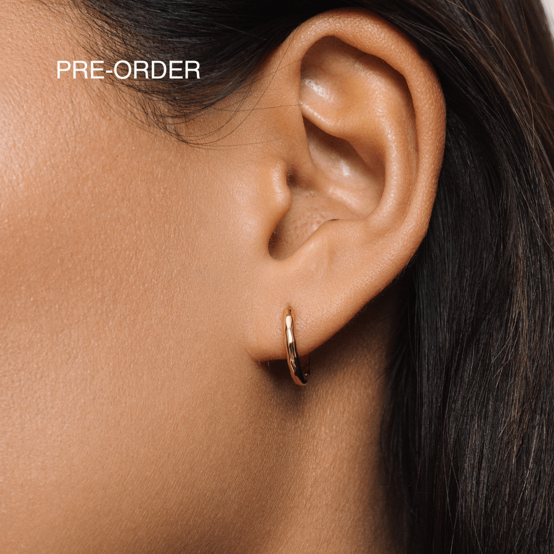 Classic Small Gold Hoop Earring - Lulu B London Jewellery