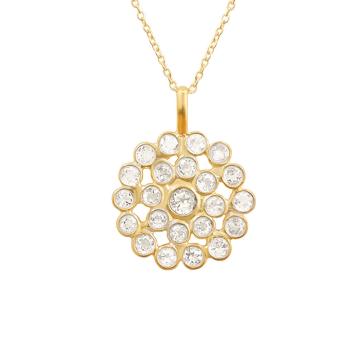 Crystal Gold Necklace - Mosaic