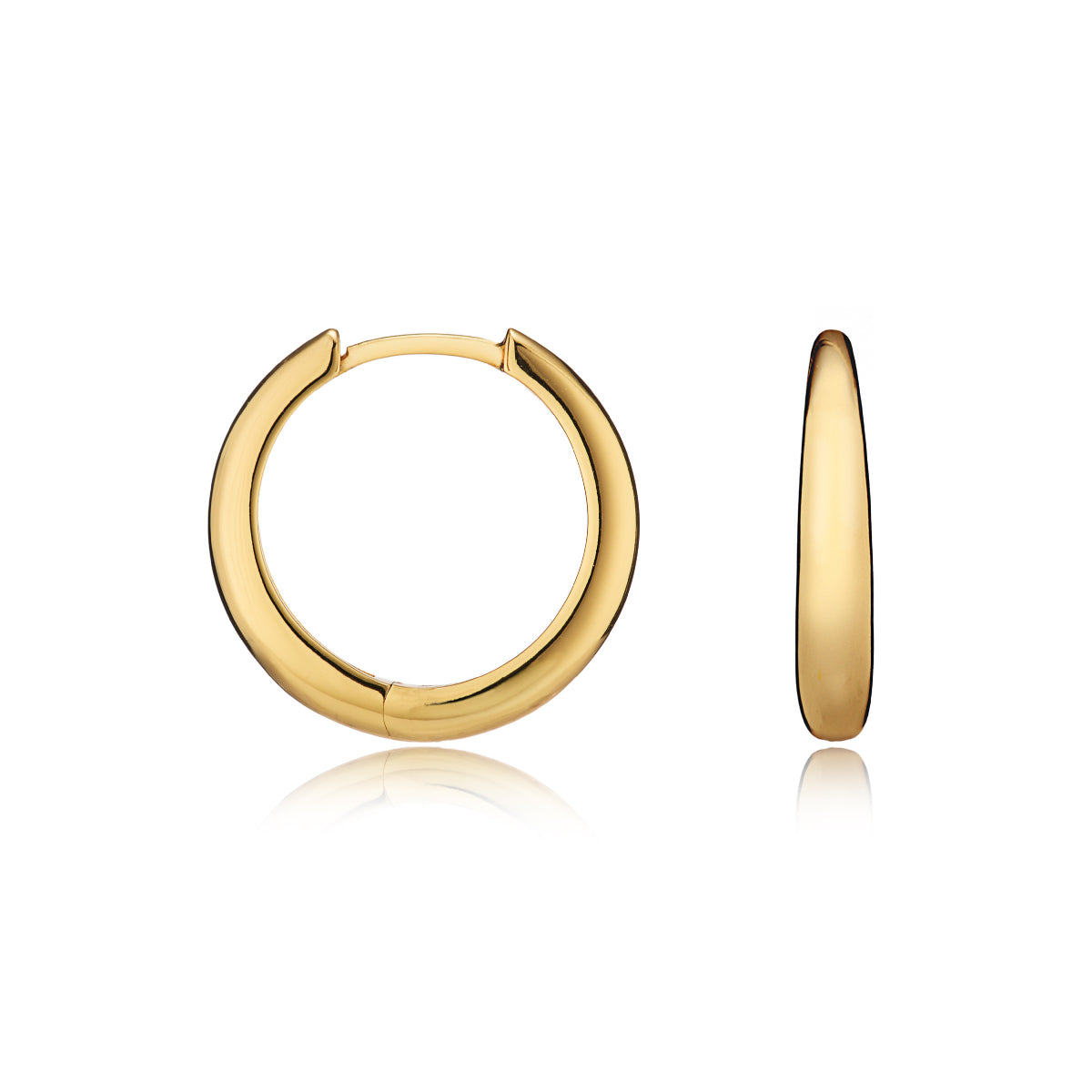 Graduated Medium Gold Hoop Earring - Lulu B London Jewellery