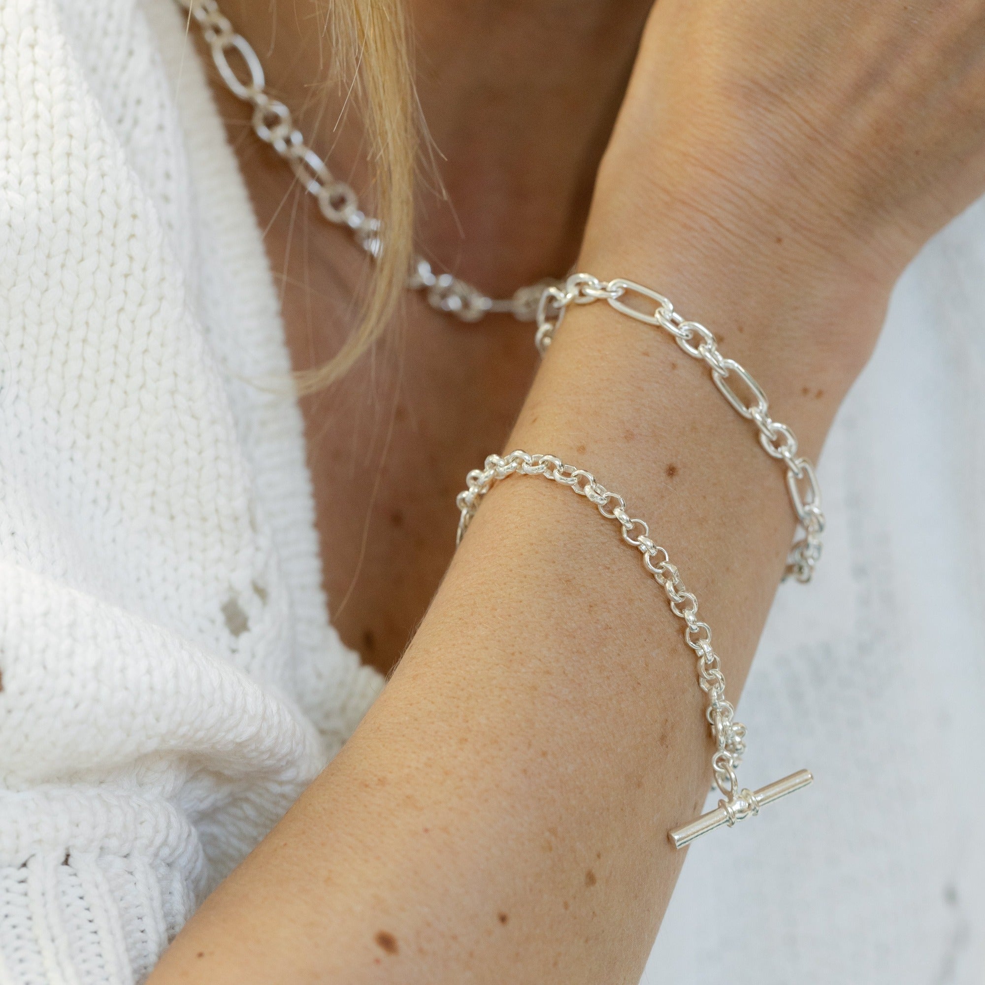 Silver Chain Bracelet - Fetter (7 or 7.5" chain available)