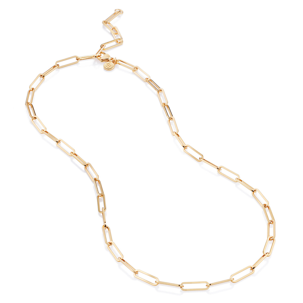 Paperclip Chain Gold Necklace - Lulu B London Jewellery