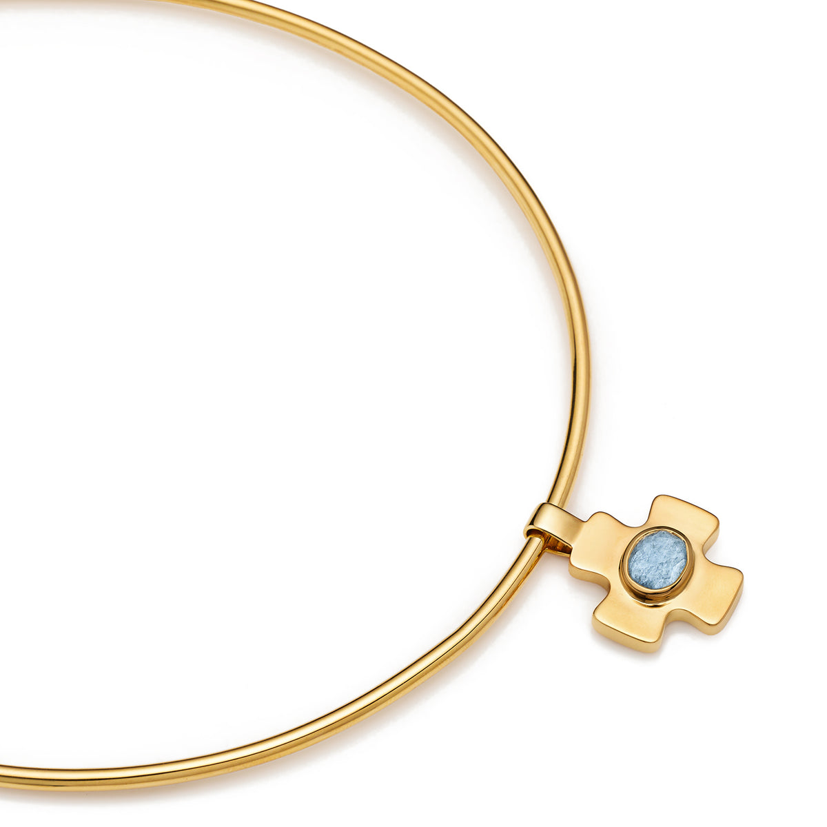 Polished Gold Torque Necklace - Lulu B London Jewellery