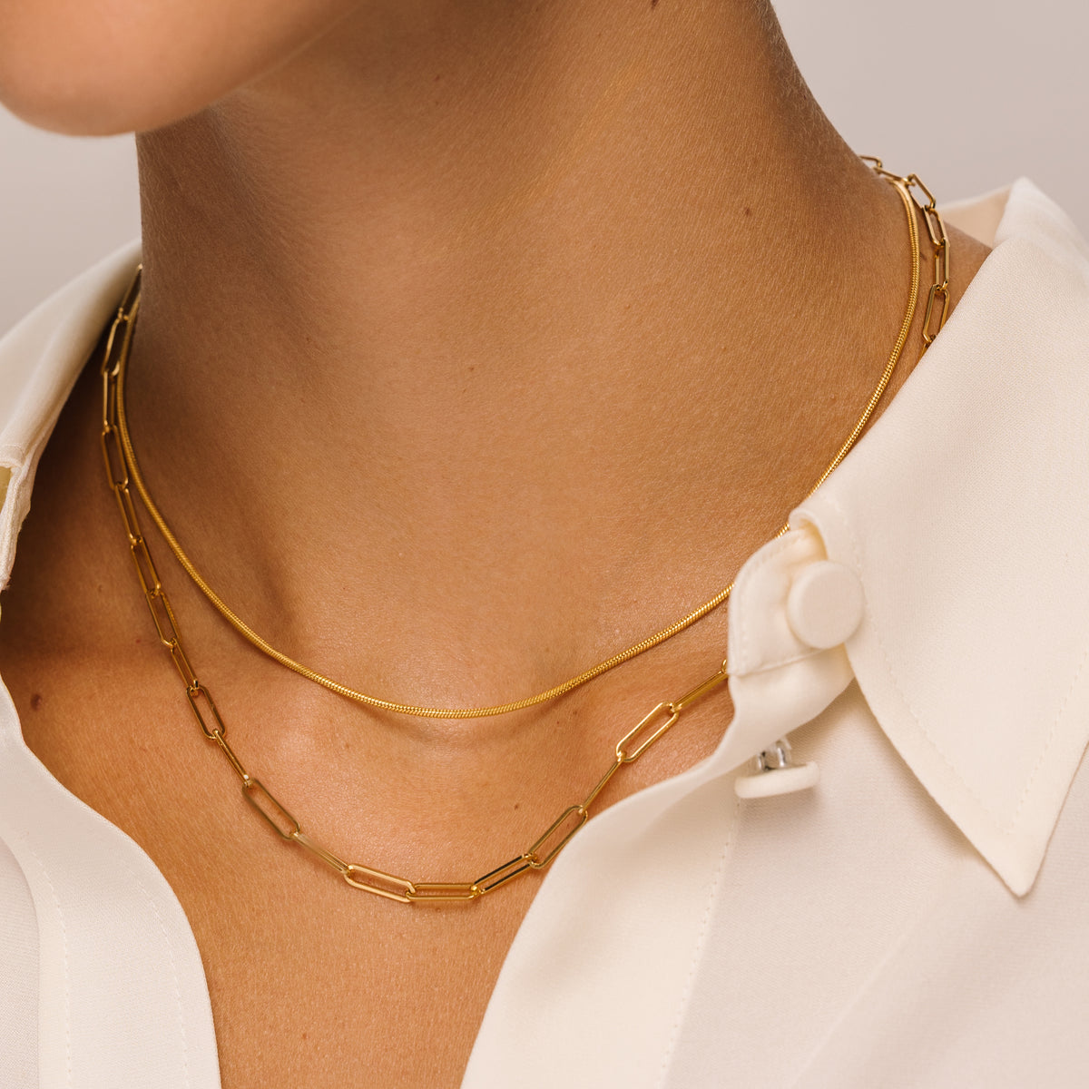 Snake Chain Gold Necklace - Lulu B London Jewellery