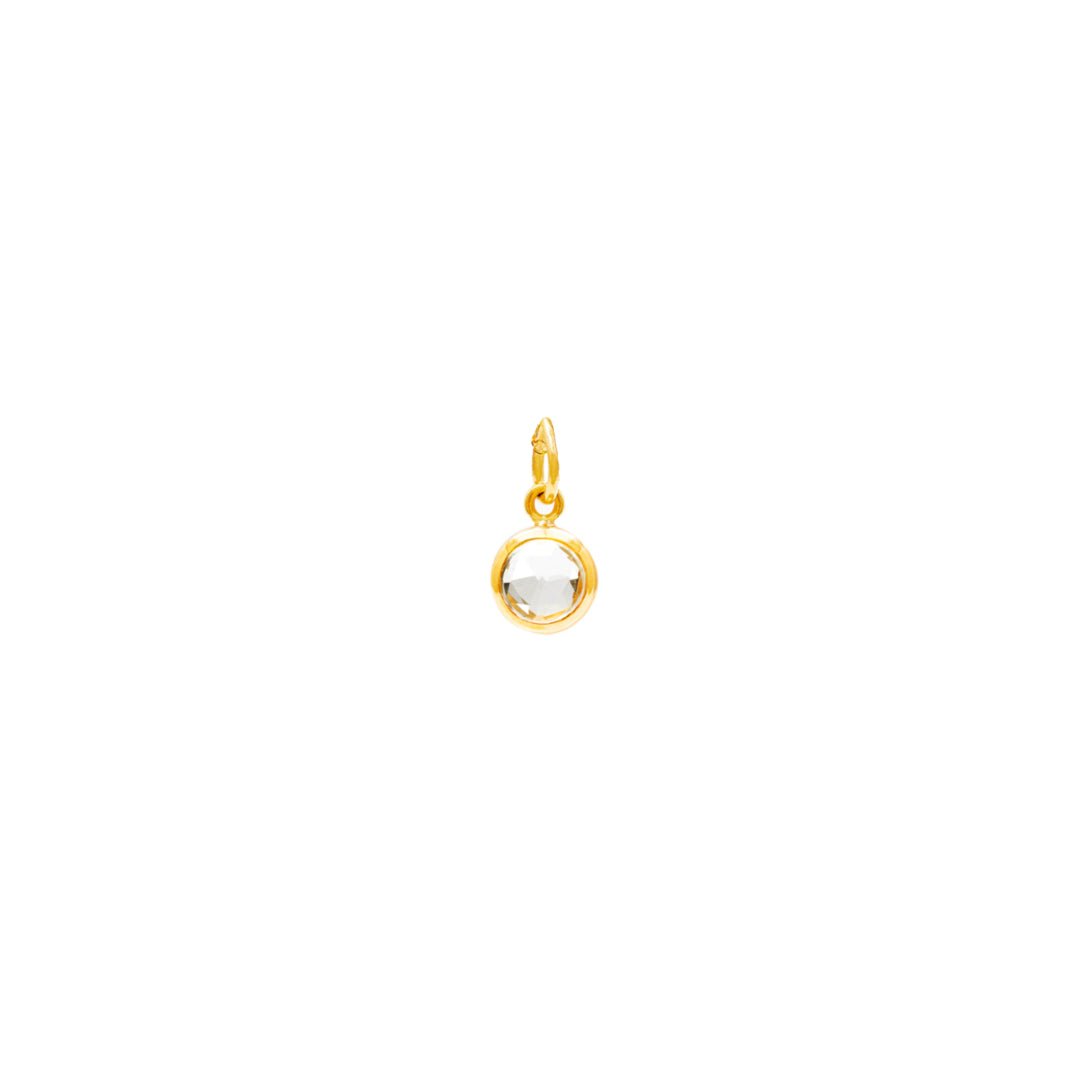 April Birthstone Gold Necklace - Crystal (Charm sold with chain or individually) - Lulu B Jewellery