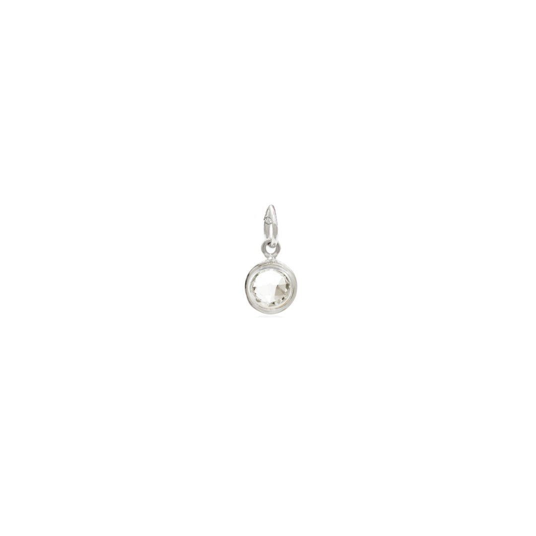 April Birthstone Silver Necklace - Crystal (Charm sold with chain or individually) - Lulu B Jewellery