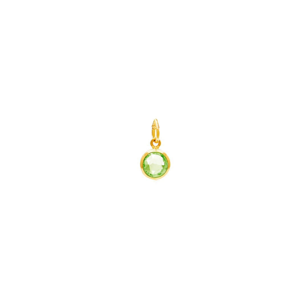 August Birthstone Gold Necklace - Peridot (Charm sold with chain or individually) - Lulu B Jewellery