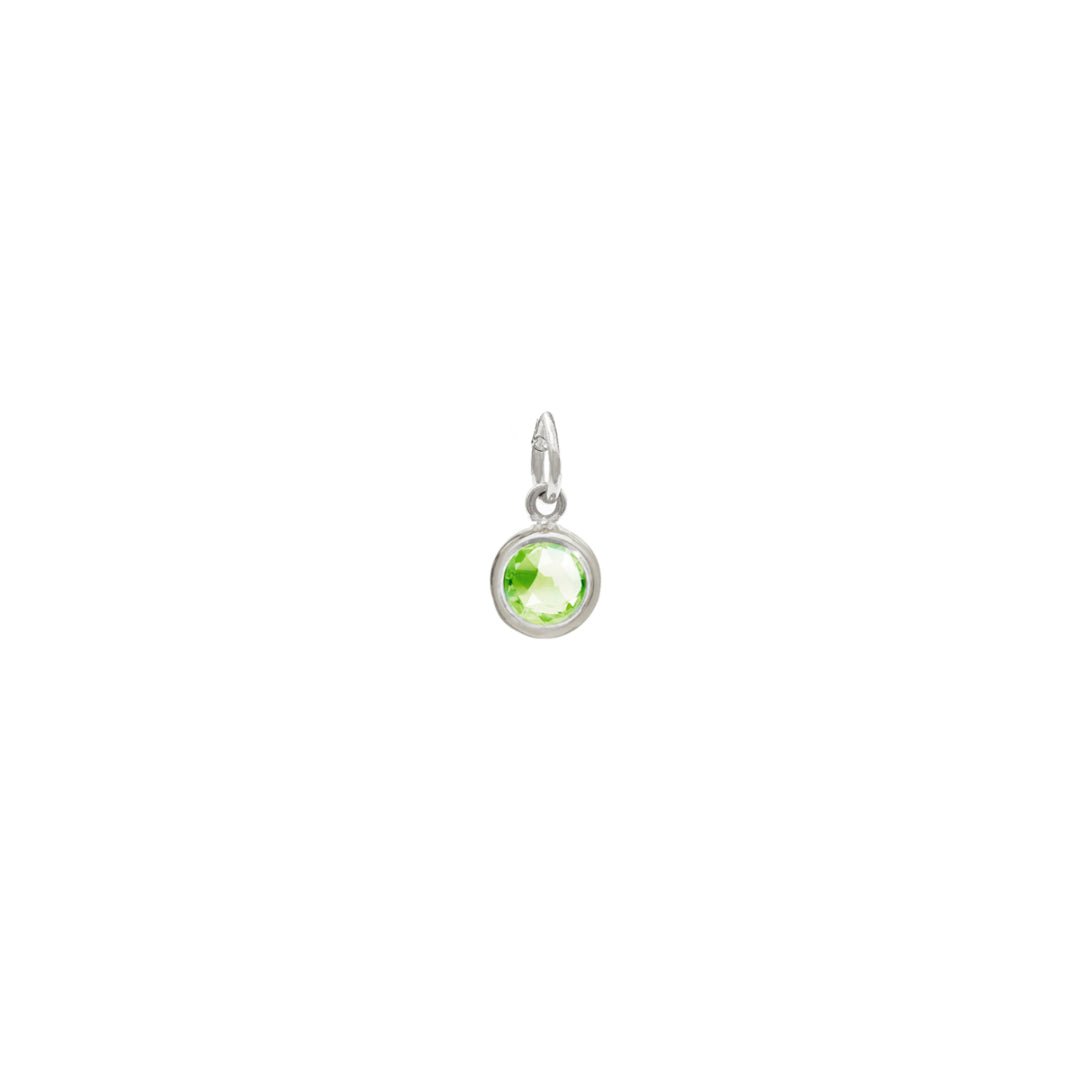 August Birthstone Silver Necklace - Peridot (Charm sold with chain or individually) - Lulu B Jewellery